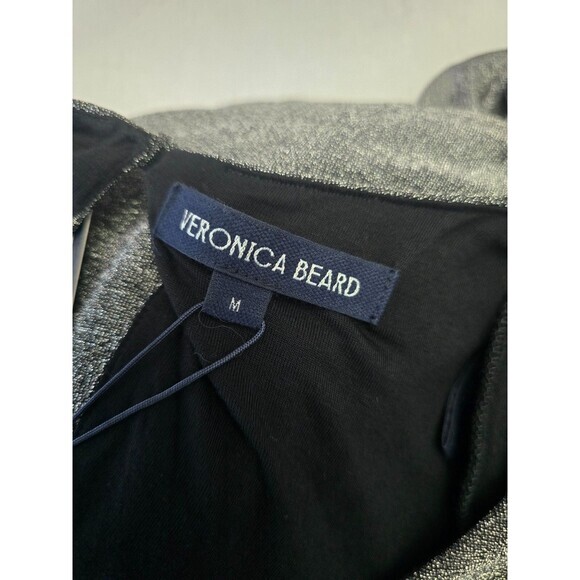 NWT Veronica Beard Cyrus Metallic Long Sleeve Ruched Mini Dress Gunmetal‎ Medium - Picture 12 of 12